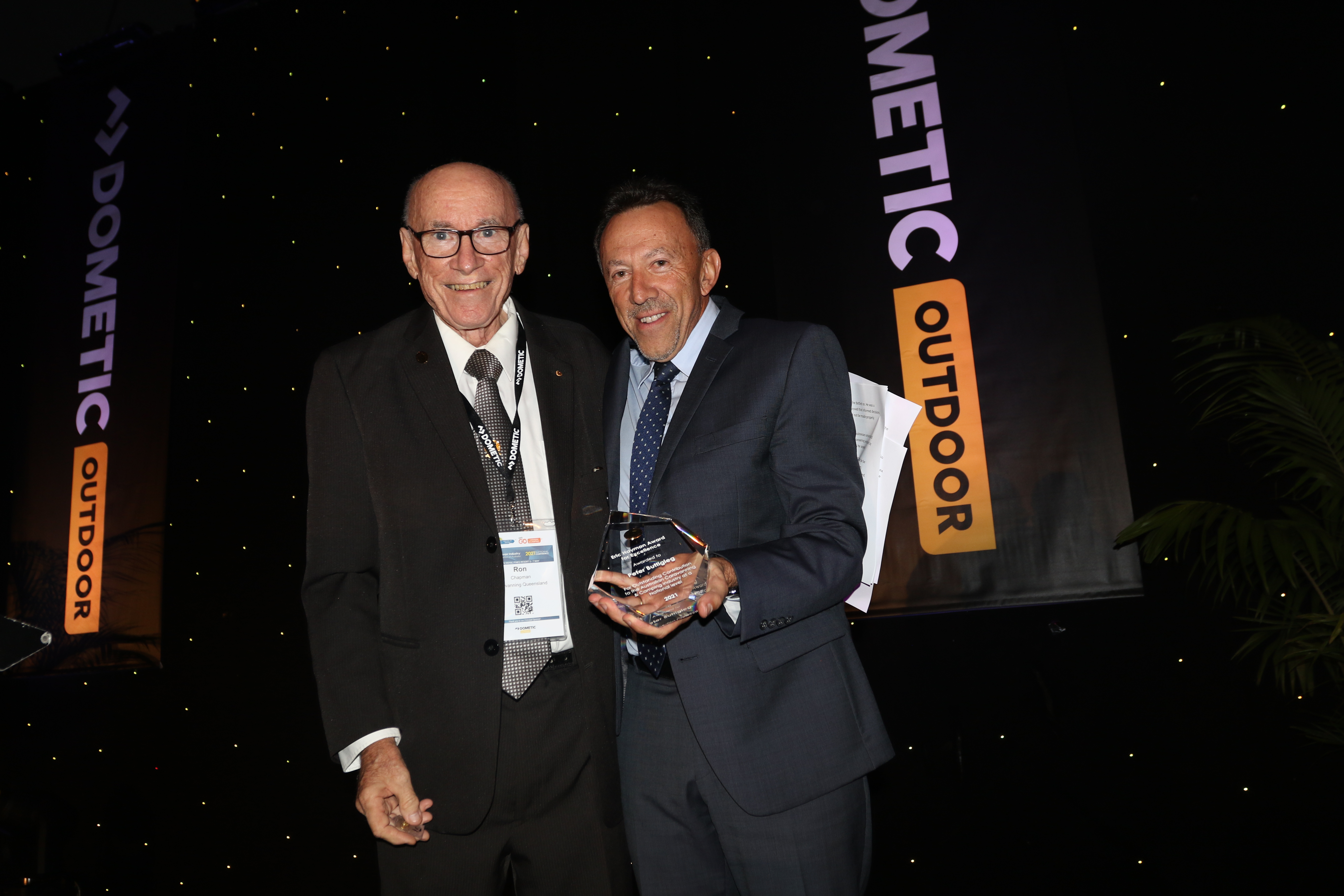 Caravan Industry Award winners, recognising outstanding contribution to the sector at 2021 National Conference
