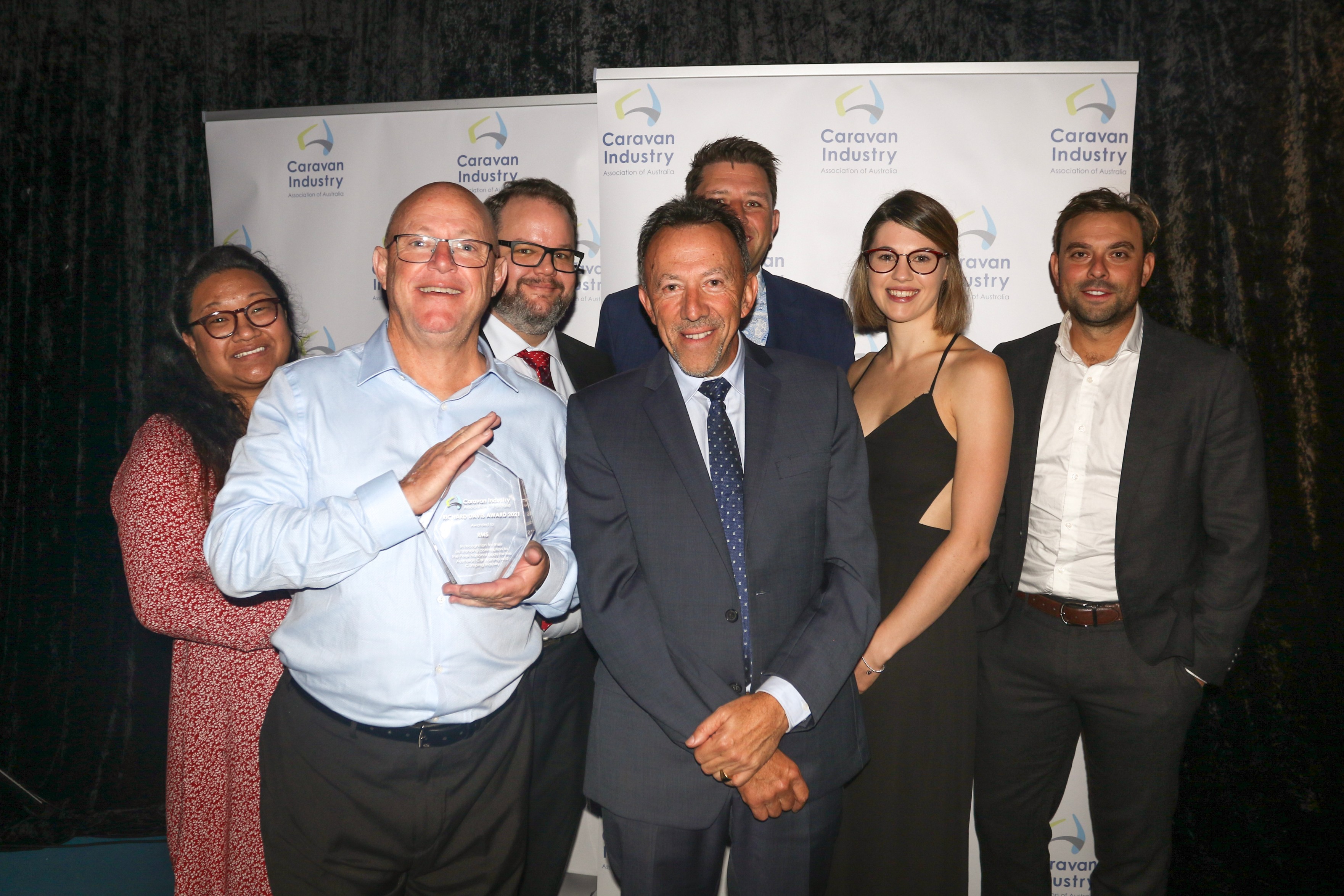 Caravan Industry Award winners, recognising outstanding contribution to the sector at 2021 National Conference