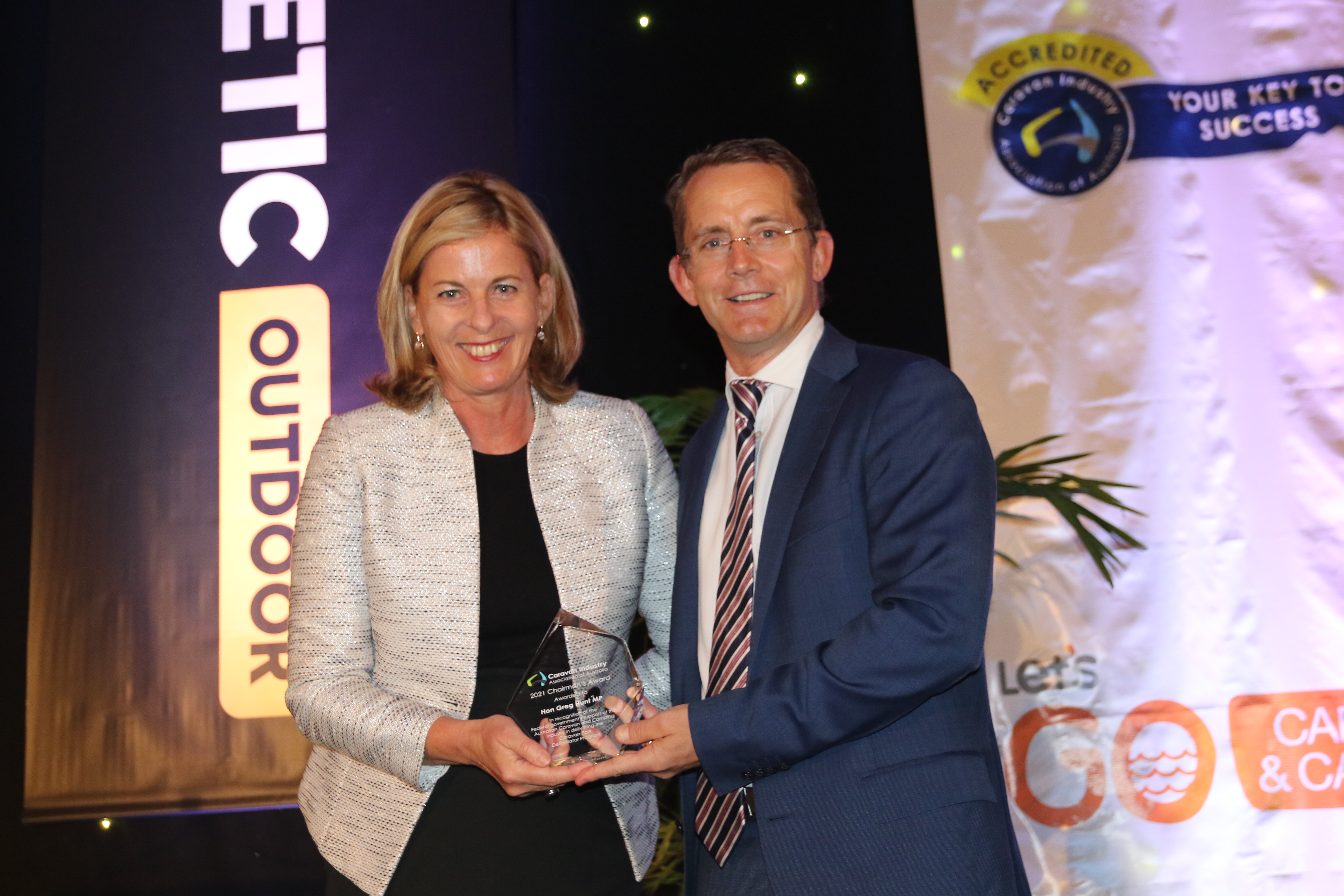Caravan Industry Award winners, recognising outstanding contribution to the sector at 2021 National Conference