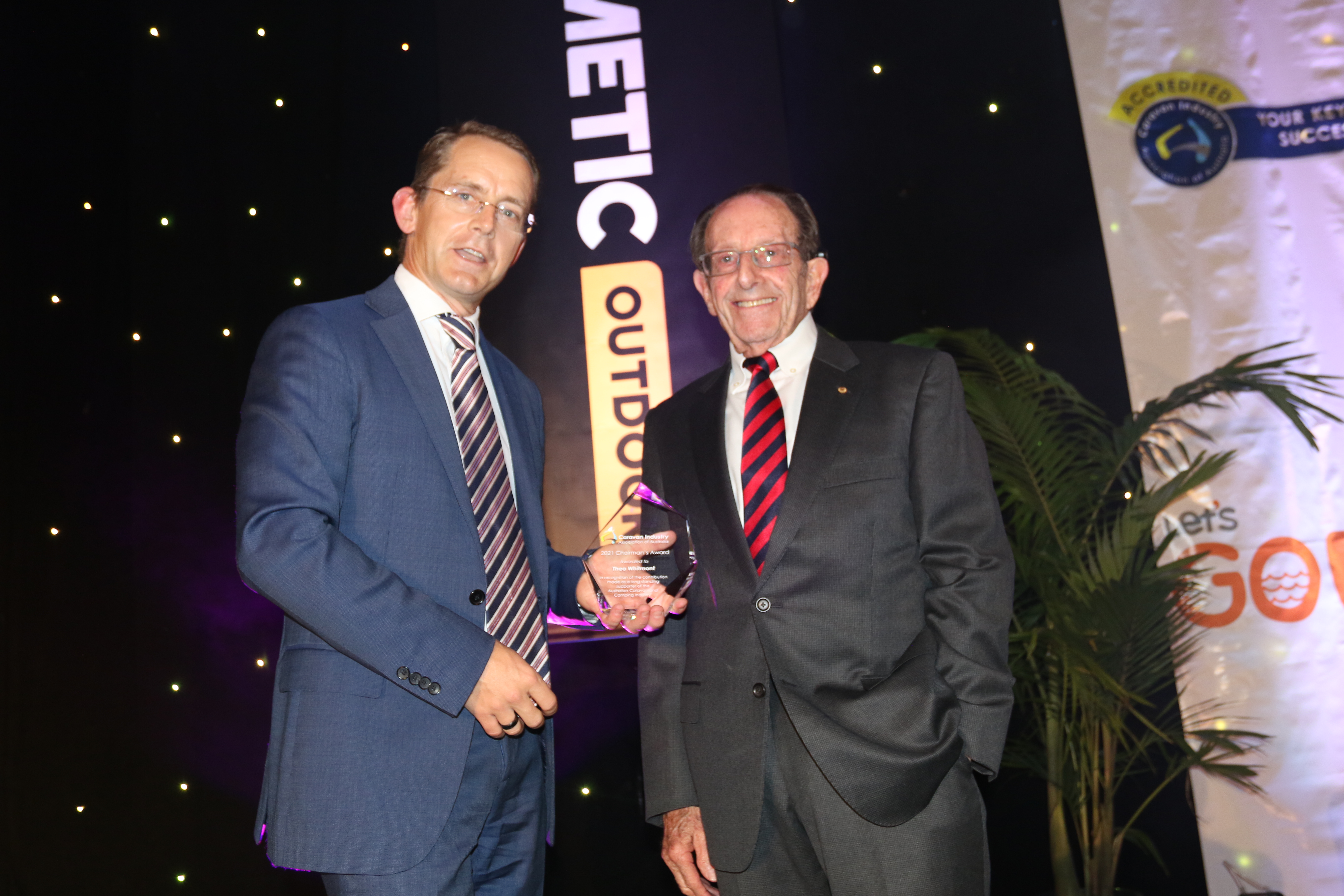 Caravan Industry Award winners, recognising outstanding contribution to the sector at 2021 National Conference