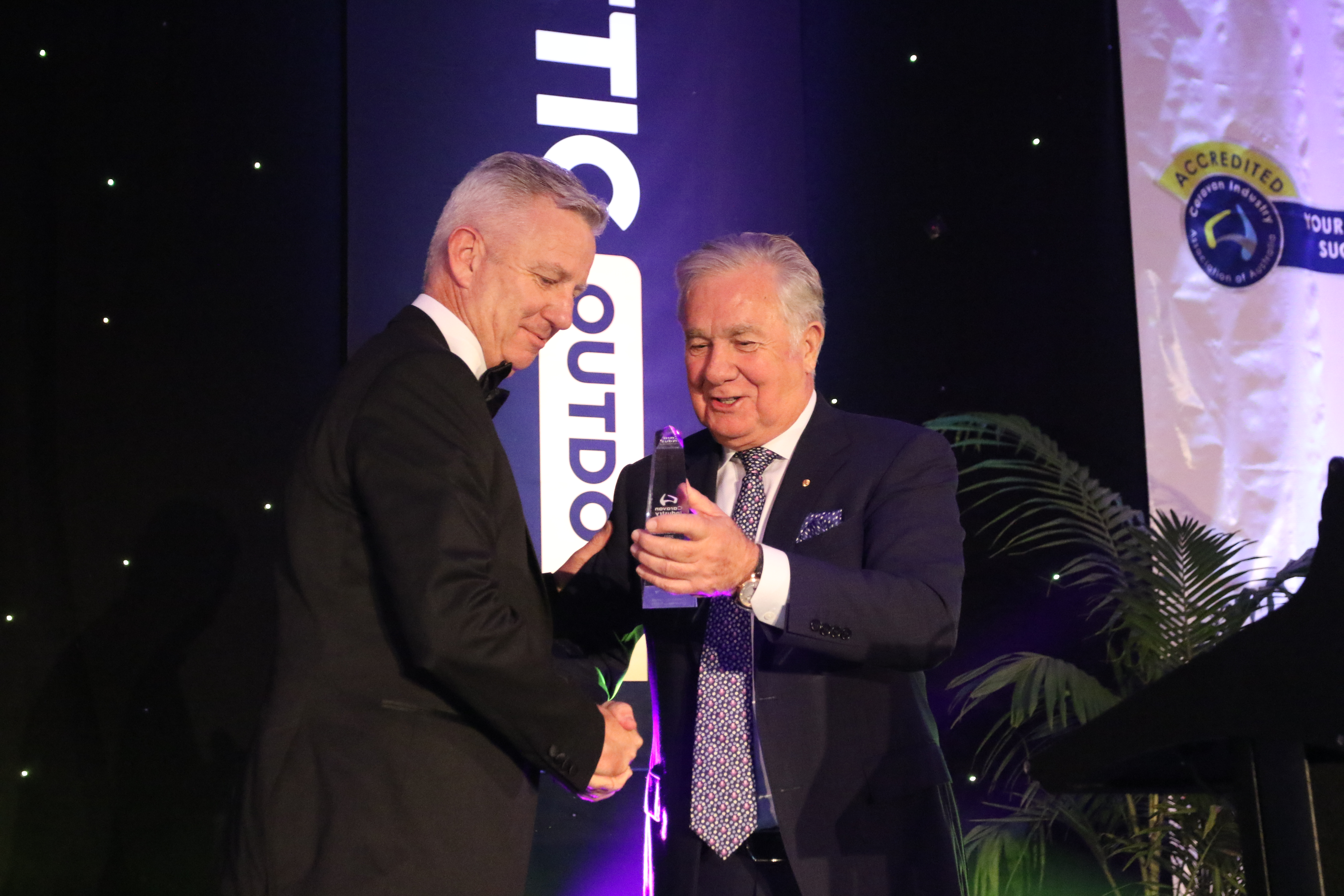 Caravan Industry Award winners, recognising outstanding contribution to the sector at 2021 National Conference