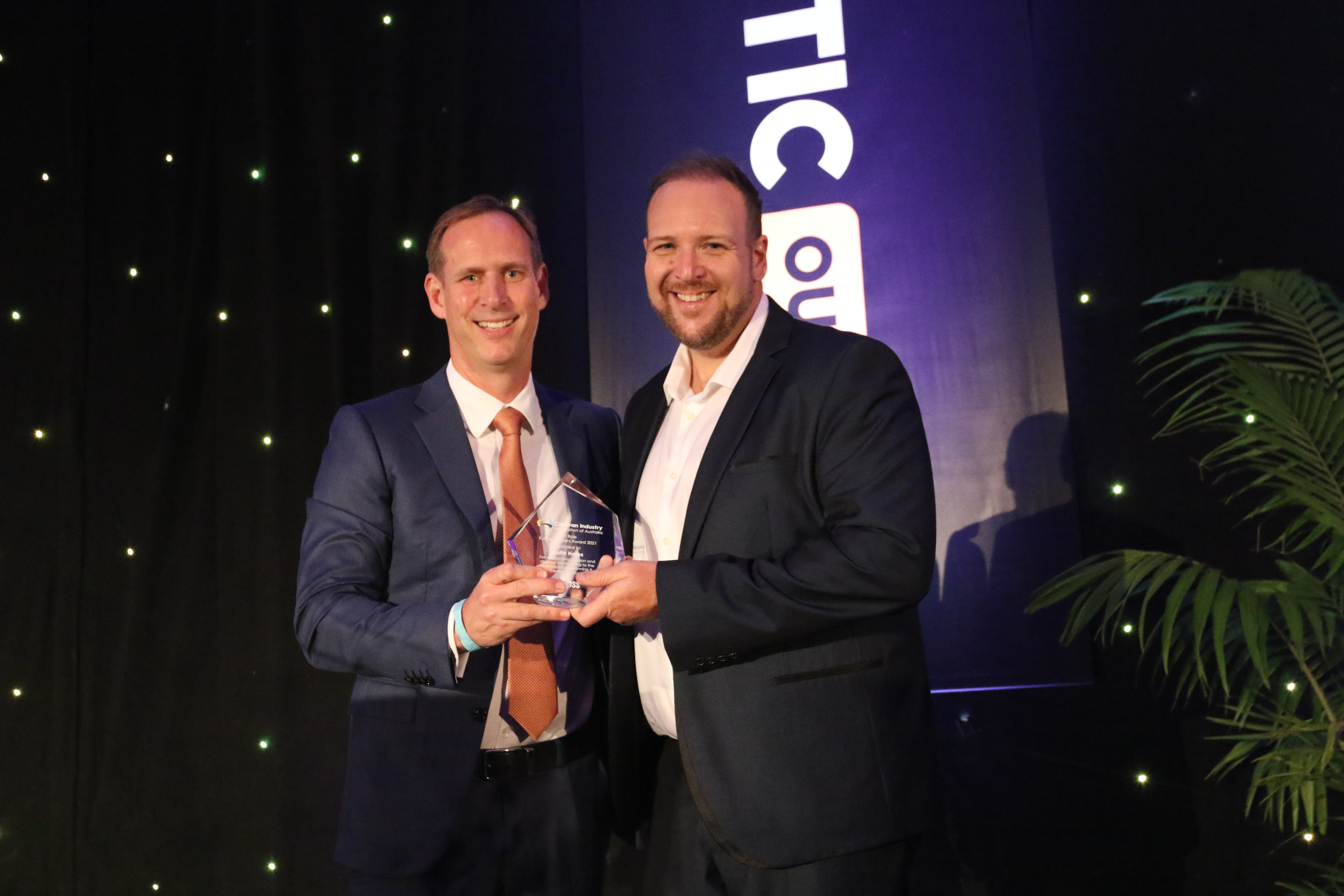 Caravan Industry Award winners, recognising outstanding contribution to the sector at 2021 National Conference