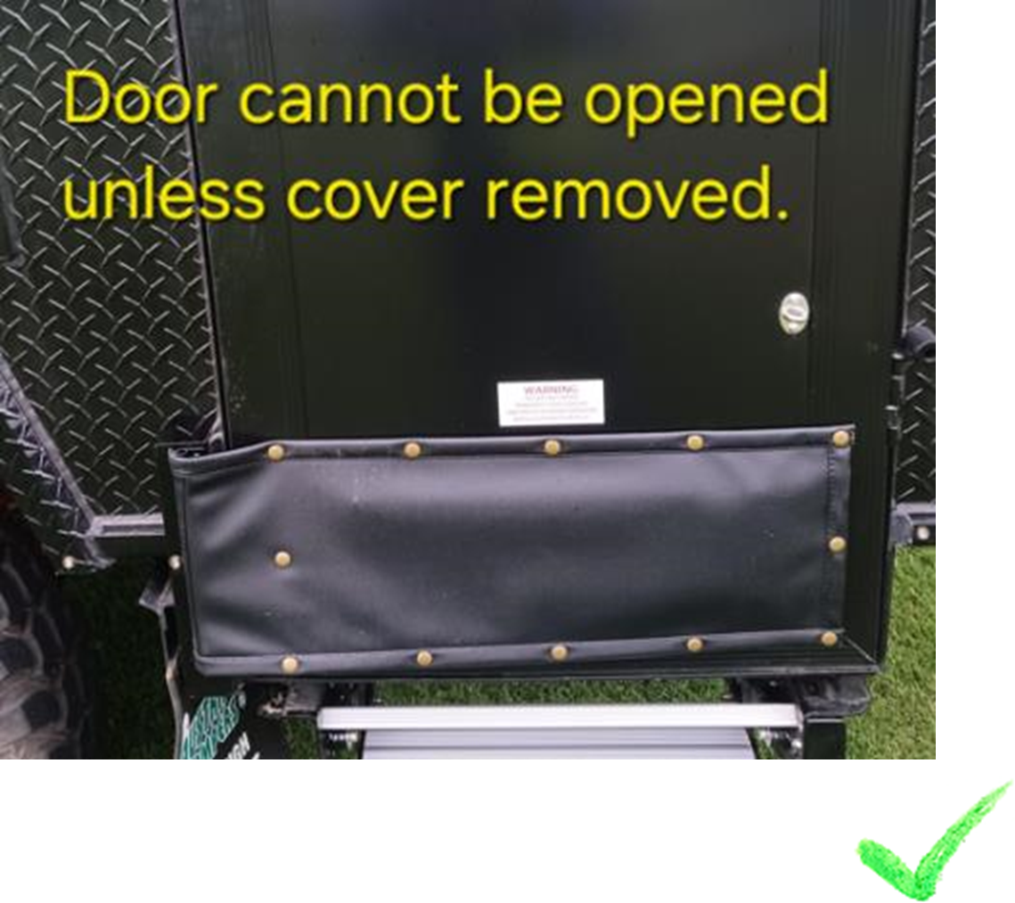 Lower vent opening cover, example one