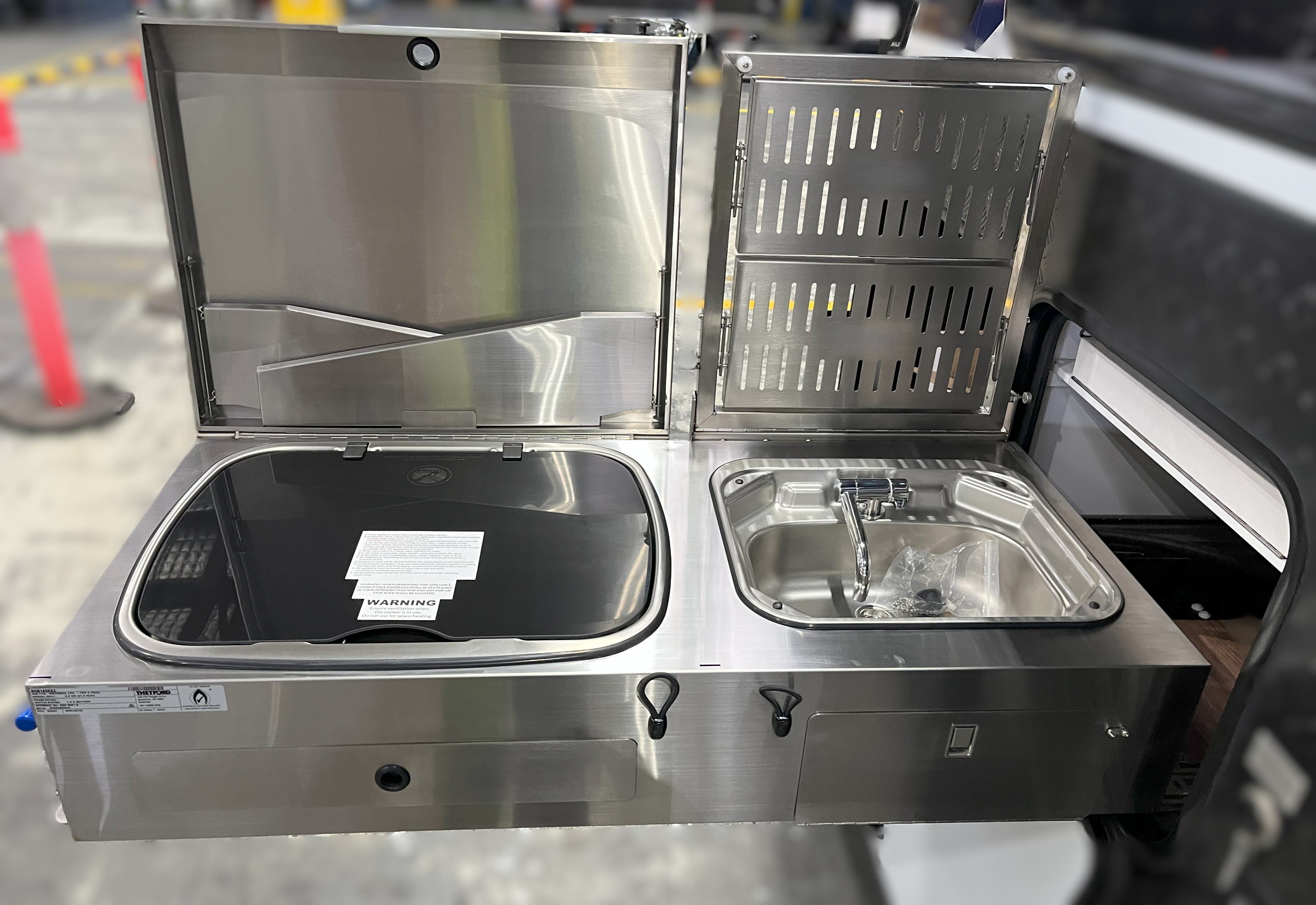 Slide-out kitchen installation